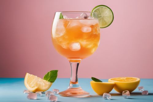 無酒精冰塊檸檬炫彩果汁冷飲 清新即飲，視覺與味覺的雙重盛宴